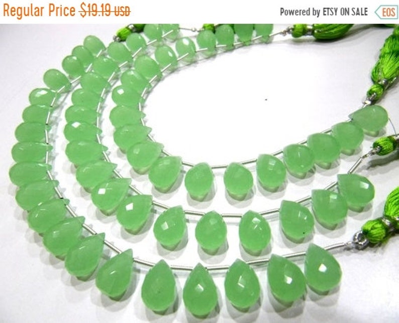 White Opal 10x14mm Tear Drop Hydro Quartz 8 Inches Briolette Faceted Beads.