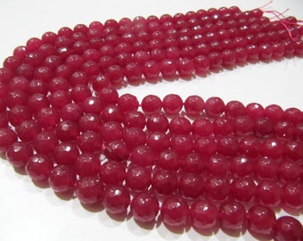 Collana Perline Pietra Preziosa Rondelle Giada Rossa Brasile 2x4 Mm - Foto 2