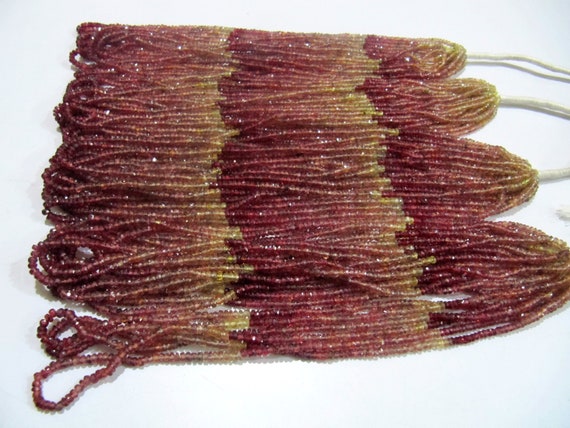 Natural High Quality Genuine Multi Sapphire Beads Rondelle Faceted Beads Size 3mm Sold per Strand of 16inch Long Semi Precious Jewelry Bead