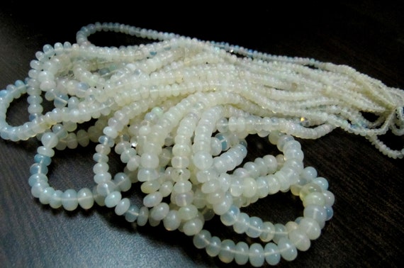 Natural Ethiopian Opal Rondelle Plain Smooth Beads 3 to 8 mm Graduated best Quality Beads Strand 8 inches Long Jewelry making gemstone Beads