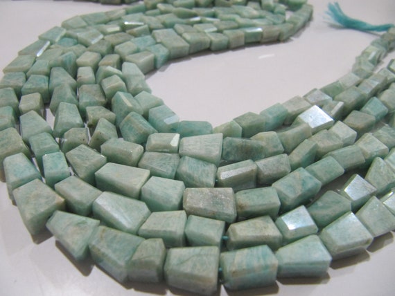 Natural Amazonite Nugget Shape tumbled Size 9x11mm to 10x12mm Gemstone Beads Strand 8 inch long High Quality Wholesale Prices