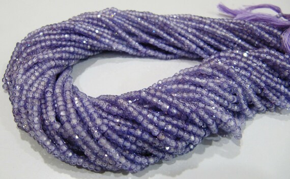 Lavender color Cubic Zirconia Rondelle Faceted Beads 3mm Strand 13 inch long Top Quality Wholesale prices Jewelry making gemstone  beads