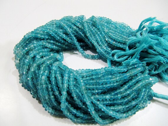 Natural Genuine Apatite Rondelle Faceted 5mm Beads Strand 13 inches long Best Quality Wholesale prices jewelry making gemstone beads