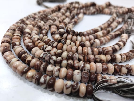 Natural Brown Jasper Rondelle Plain Smooth 6mm & 8mm Beads Sold Per Strand 8 Inches Long CHOOSE SIZE