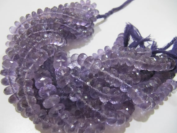 Natural Pink Amethyst Rondelle Faceted 9-10mm Beads Strand 10 inches Long top quality Jewelry making  gemstone beads