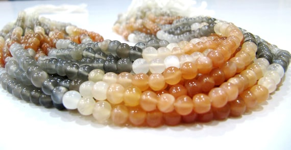 Natural Multi Moonstone Round Plain Smooth Beads 7 mm Strand 13 inches long Best Quality Beads Wholesale prices jewelry making gemstone bead