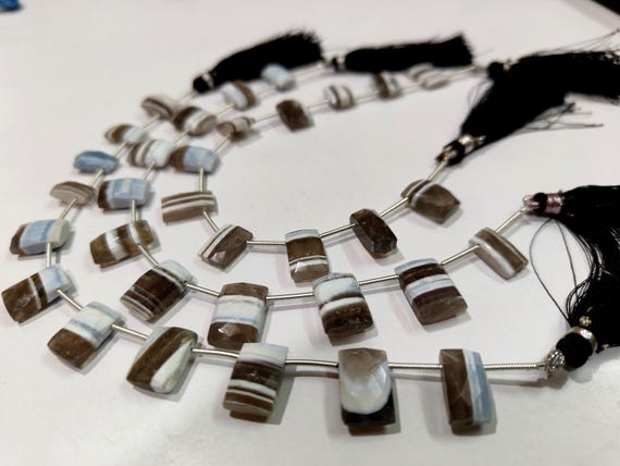 Natural Boulder Opal Cushion Rectangle Shape 12 to 15mm Briolette beads  Sold Per Strand 8 Inches Long