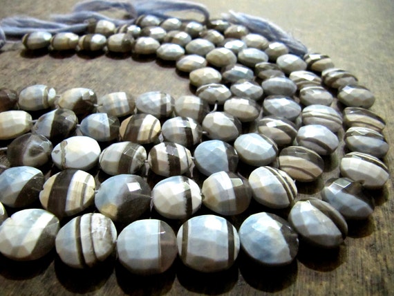 Natural Boulder Opal coin Shape Briolette beads size 12 to 15mm Strand 8 Inch Bolder opal jewelry making beads