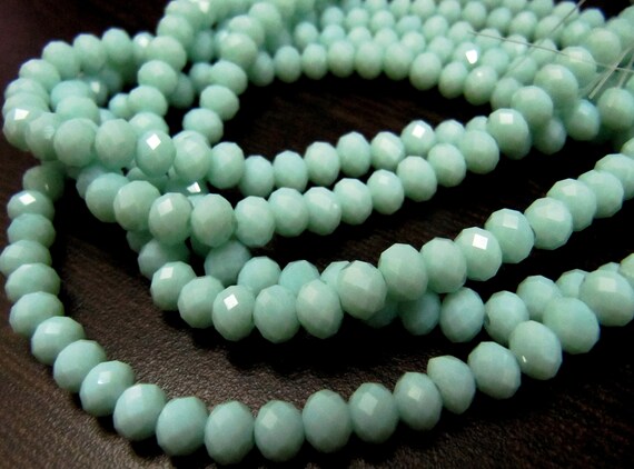 Light Amazonite Hydro quartz Rondelle Micro Faceted 6mm Beads Strand 17 inches long approx. 100 Beads per Strand Wholesale Prices