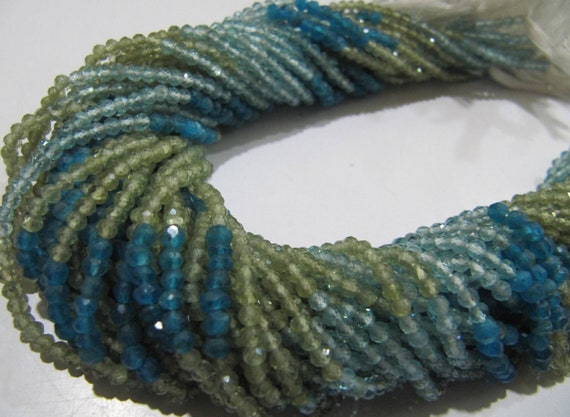 Natural Multi Apatite Rondelle Faceted 3mm Beads Strand 13 inches long Best Quality Beads Wholesale prices jewelry making gemstone beads