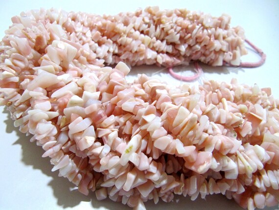 Natural Pink Opal Irregular Chip Gravel Uncut Nugget 6mm To 12mm Size Jewelry Making Beads Strand 34 Inches Long Sold Per Strand