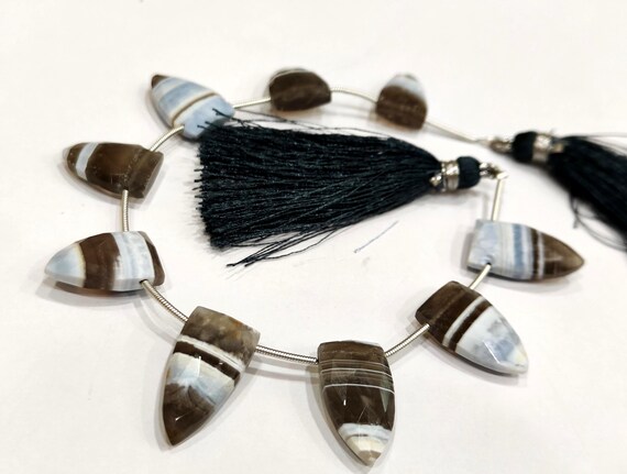 Natural Boulder Opal Arrowhead Trillian Shape 10x19mm beads  Sold Per Strand 8 Inches Long
