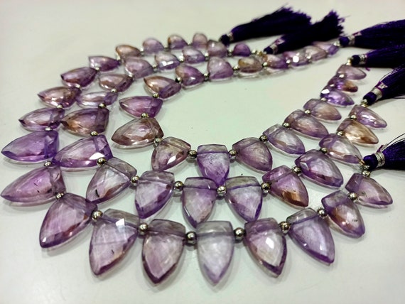 Natural Ametrine 12to18mm Arrowhead Knife Shape Briolette Beads Sold per Strand 9 inches Long  Great Quality Beads