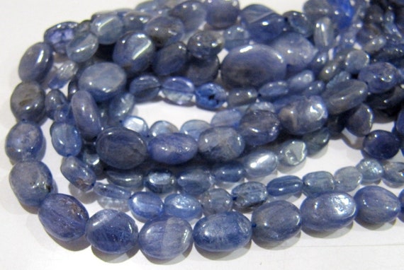 Natural Tanzanite Plain Smooth Oval Shape Beads Size 7mm to 9mm Strand 8 inches long Jewelry making gemstone wholesale Prices
