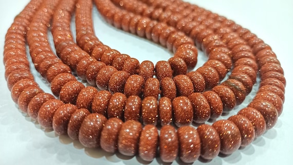 Natural Golden Sandstone Rondelle Plain Smooth 8mm Beads sold Per Strand 8 inches Long Great Quality Beads