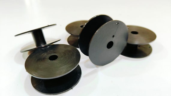 Black Nylon Plastic Coil Winding Spools Empty Wire Thread String Bobbin For Craft Rope Chain Rolls for Ribbon Tape Leather Cord  Per Piece