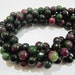 Natural Faceted Epidote Rubys Zoisite Stone Beads Gem Loose Spacer
