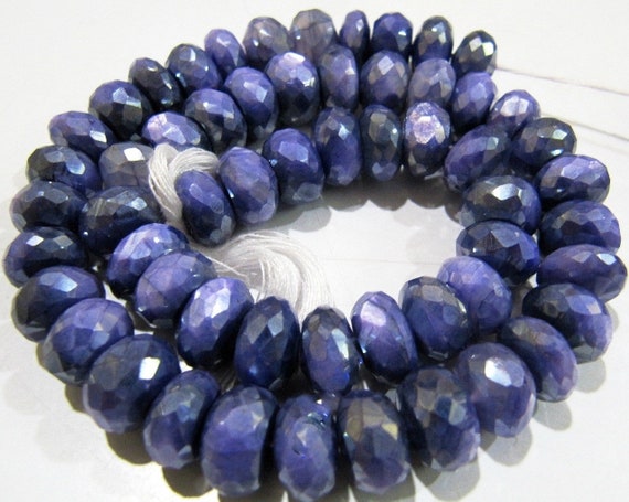 Natural Amethyst Color Moonstone Beads Rondelle Faceted AB Coated Moonstone Beads Size 8mm Strand 7 inches Far Size Beads Wholesale rate