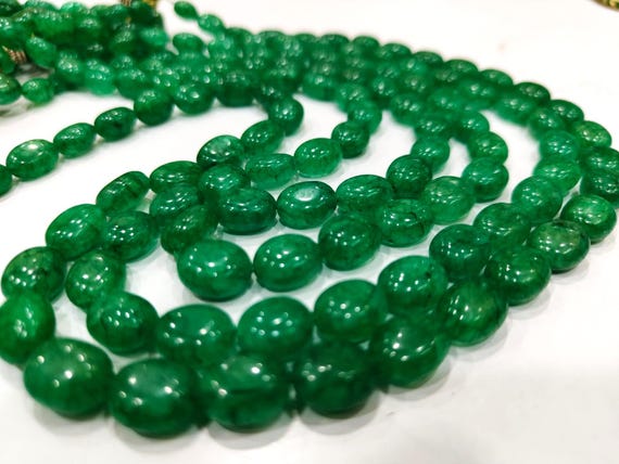 Natural Beryl Emerald Oval Plain Smooth Beads 6x9mm to 9x11mm Strand 8 inch long Beads Wholesale prices jewelry making gemstone Beads