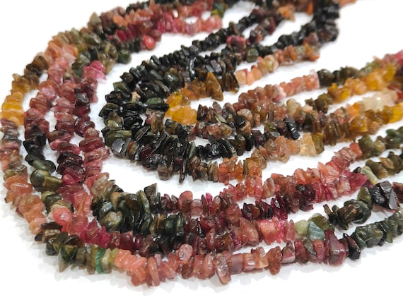 Natural Multi Tourmaline Free shape Chip Beads 6 to 10 mm  best Quality Beads Strand 34inches Long