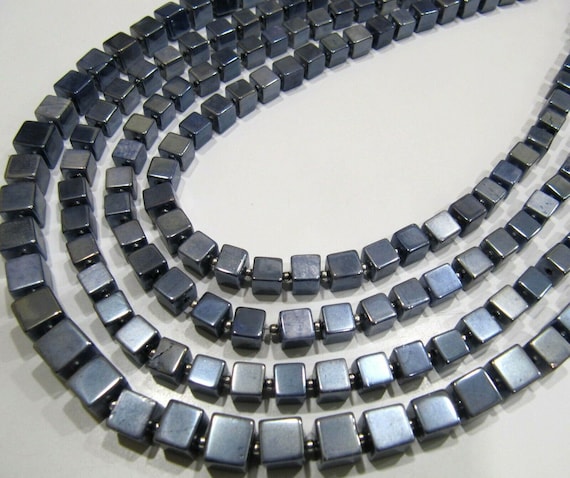 Natural Moonstone Beads AB Mystic Coated 6-7mm Iolite Color Plain Smooth Cube Box Shape Jewelry Making Beads Strand 8 inches long