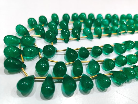 Natural Beryl Emerald Teardrop Shape Smooth 7x10 to 10x16mm Beads Sold Per Strand CHOOSE Length