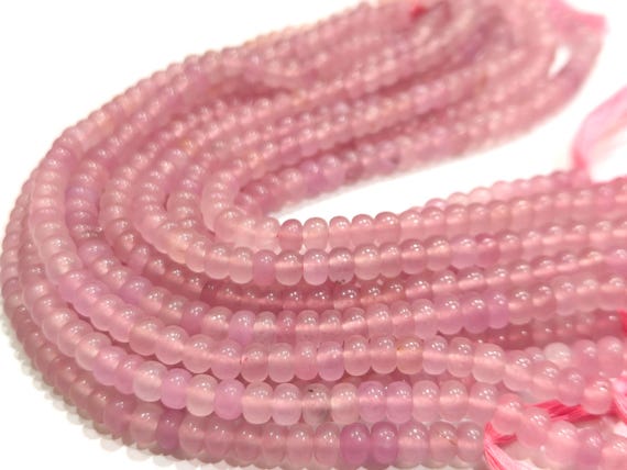 Natural Lavender Chalcedony Rondelle Plain Smooth 6mm Gemstone Beads Sold Per strand 8 Inches Long