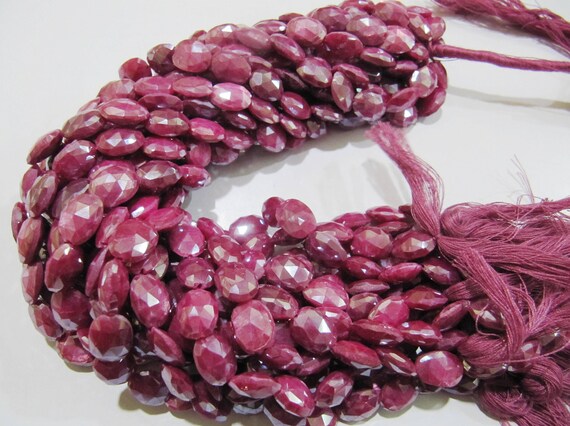Natural Pink Moonstone Silver AB Mystic Coated Oval Faceted Beads 9x12mm Strand 13 inch long Top Quality Wholesale prices jewelry beads