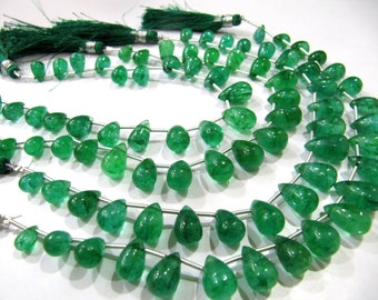 50 Emerald 27x12mm Acrylic Leaf Beads Jewellery Making 