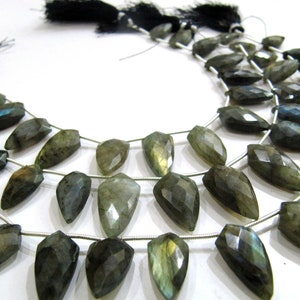 Natural Labradorite leaf shape 10-20mm Briolette Beads strand 9 inches long Fancy shape gemstone Beads arrow shape