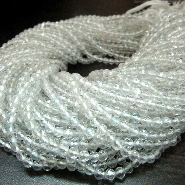 Ceylon Moonstone Rondelle Faceted Size 3mm  Transparent Color Beads For Jewelry Making Strand 13 Inches Long Wholesale Price