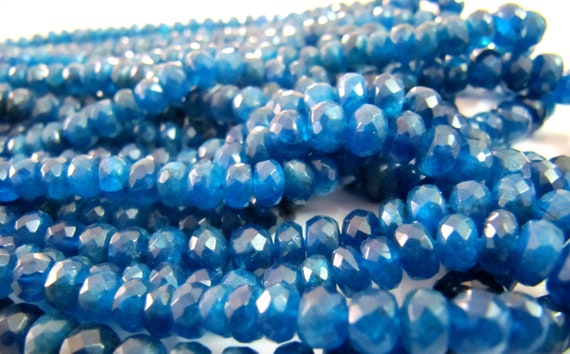 Natural Neon Apatite Rondelle Faceted 5-7mm Graduated Beads Strand 8 inches long Best Quality Wholesale prices jewelry making gemstone beads