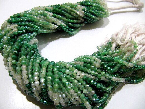 Natural Green Shaded Moonstone Silver AB Mystic Coated Rondelle Faceted Beads 3mm Strand 13 inch long Top Quality Beads Wholesale prices