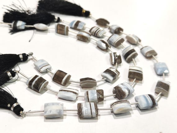 Natural Boulder Opal Rectangle Cushion Shape 12 to 18mm Beads Sold per strand 8 Inches long Great Quality Beads