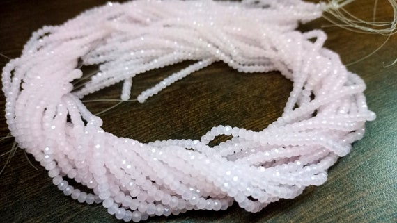 Pink Hydro quartz 3-4mm Beads Sold Per strand of 150 Beads jewellery making Beads