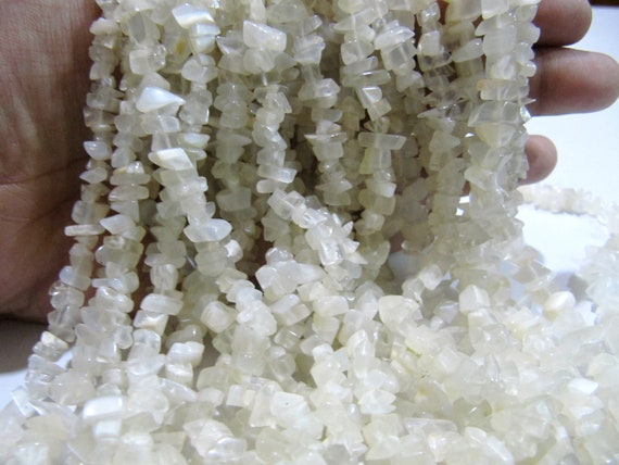 Natural White Moonstone Uncut Free shape Chip Beads 6to10mm Graduated best Quality Beads Strand 34inch Long Jewelry making uncut gemstone