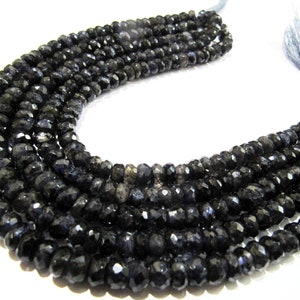 Natural Iolite Rondelle Faceted 7-8mm Gemstone beads Strand 10 inches long High Quality Beads Wholesale prices jewelry making gemstone