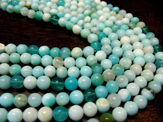 Natural Peruvian Opal Plain Smooth Round Shape Beads 5-6mm best Quality Beads Strand 13 inches Long Jewelry making gemstone