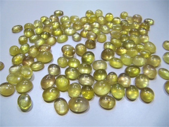 Certified  Natural Yellow Sapphire Oval Cabochon Gemstones for Ring or other jewellery Choose the size  Genuine September Birthstone