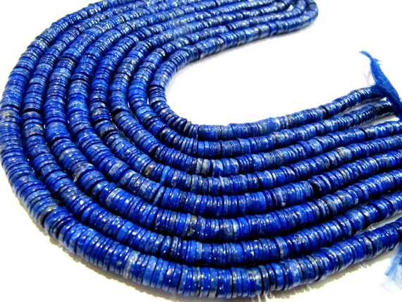 Natural Lapis Lazuli Tyre shape Rondelle Plain Smooth Beads 7-8mm Strand 8inch long High Quality Beads Wholesale prices jewelry making beads
