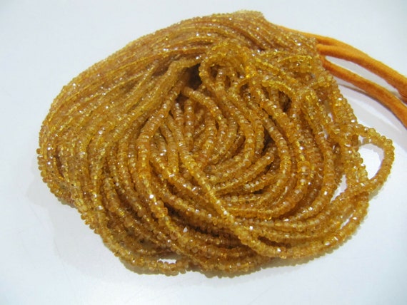 Natural Fanta Garnet Rondelle Faceted 2-3mm Beads Semi Precious Beads Strands 8 inches Long Jewelry Making Beads