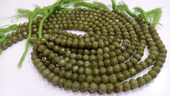 Natural vessonite Garnet Rondelle faceted 7-8mm Beads Sold per strand 8 Inches Long Great Quality Beads