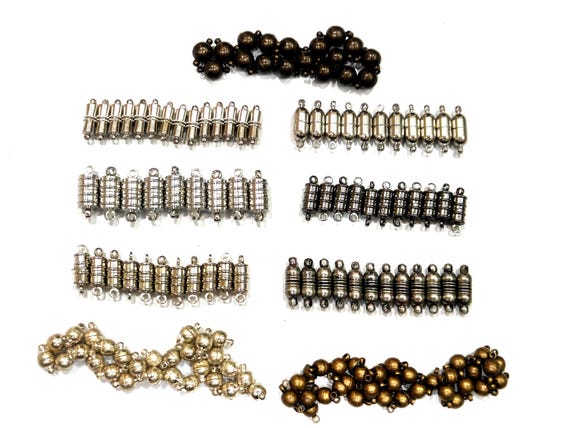 Magnetic Jewelry Clasp Necklace Bracelet Lock Round Oval Capsule Hamburger Shape Choose Style