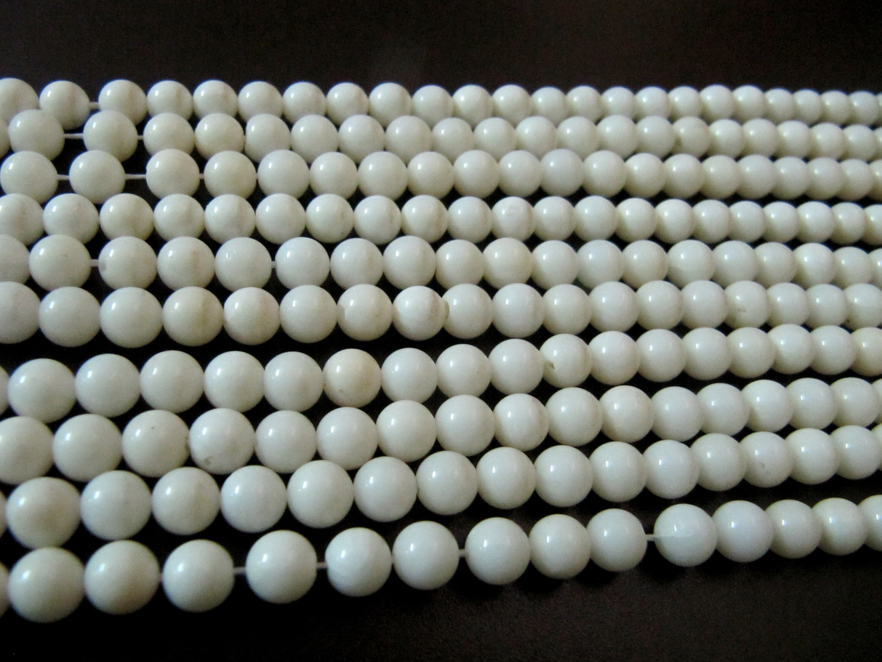 ON SALE Natural White Coral Round Ball Shape Plain Smooth 6mm | Etsy