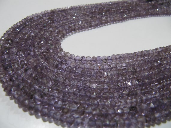 Natural Pink Amethyst Rondelle Faceted 3-4 mm Beads Strand 13 inches Long top quality Jewelry making  gemstone beads