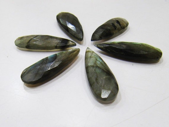 4 Pcs Set Natural Labradorite Blue Flashy Arrow Shape Briolette Gemstone Arrowheads Approx 1 inches long Jewelry Making Gemstone
