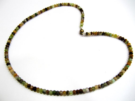 Natural Multi Peruvian Opal Beaded Necklace with Magnetic Clasp Rondelle faceted Beads 4mm best Quality Wholesale Prices