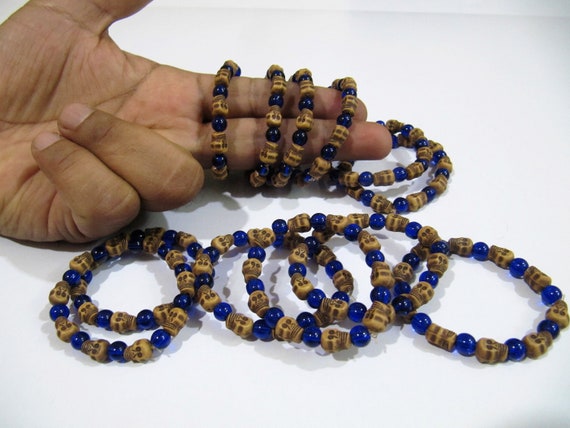 Skull Beads 6mm Round beaded Kids Bracelet Stretch Bracelet Unisex Bracelet Crystal Bracelet Healing Crystals and Stones