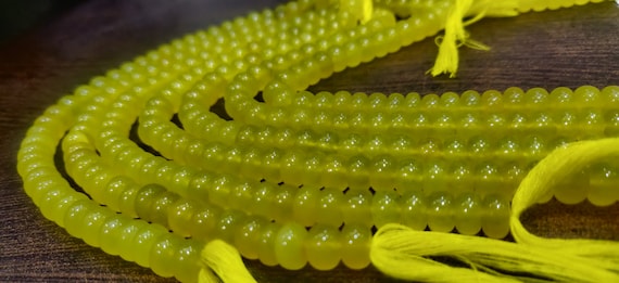 Lemon Green Onyx  Rondelle Plain Smooth 8mm Gemstone Beads Sold Per Strand 8 Inches Long Great Quality Beads