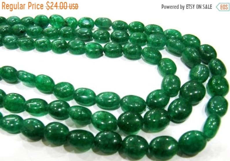 ON SALE Natural Beryl Emerald Oval Plain Smooth Beads 6x9mm to 9x11mm Strand 8 inch long Beads Wholesale prices jewelry making gemstone Bead